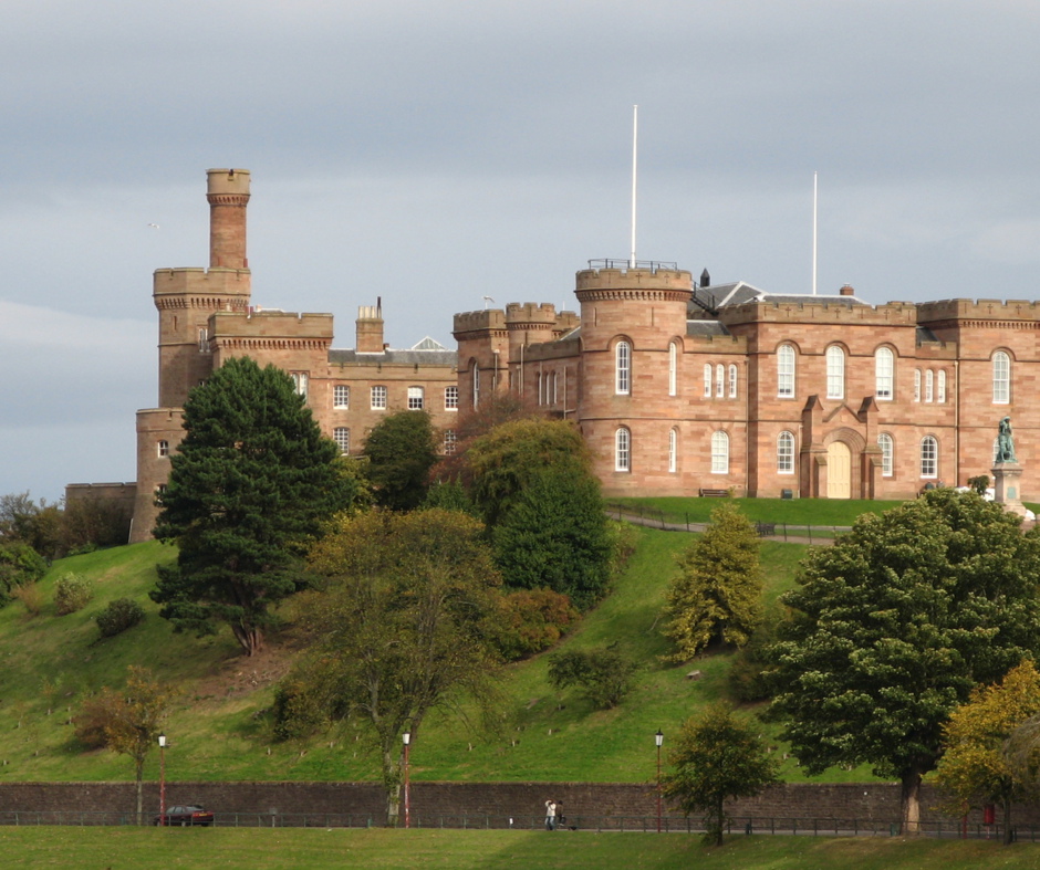 Inverness Castle near Home Farm Bed and Breakfast on the Black Isle